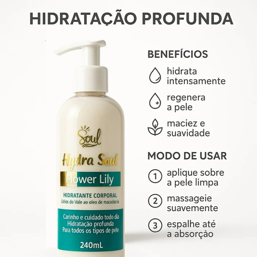Creme Hidratante Corporal Loção Soul Flower Cosméticos 24