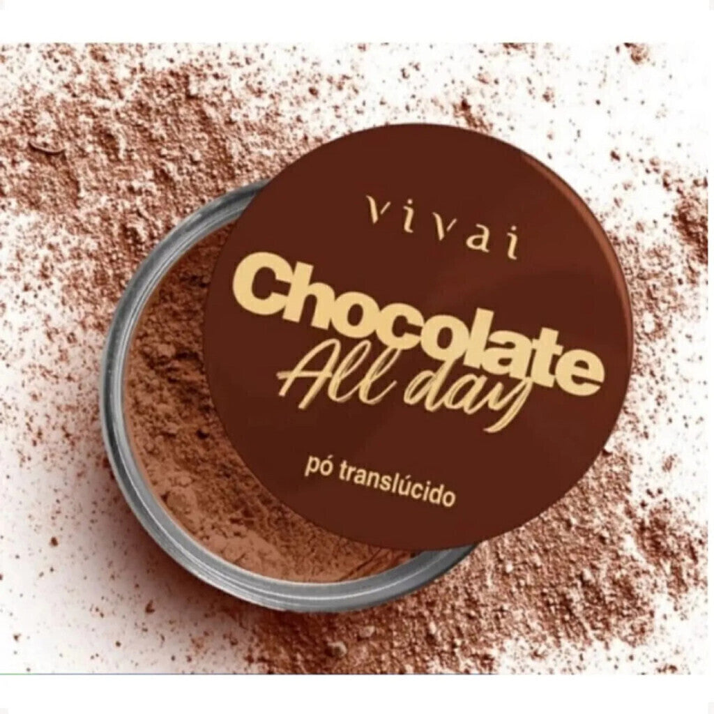 Pó Facial Chocolate All Day Vivai Fixador Translucido