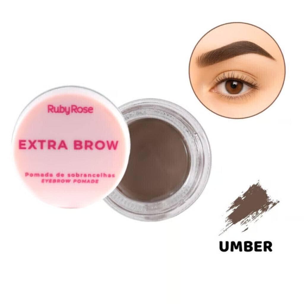 Pomada Para Sobrancelhas Ruby Rose Extra Brow - Cor: Umber