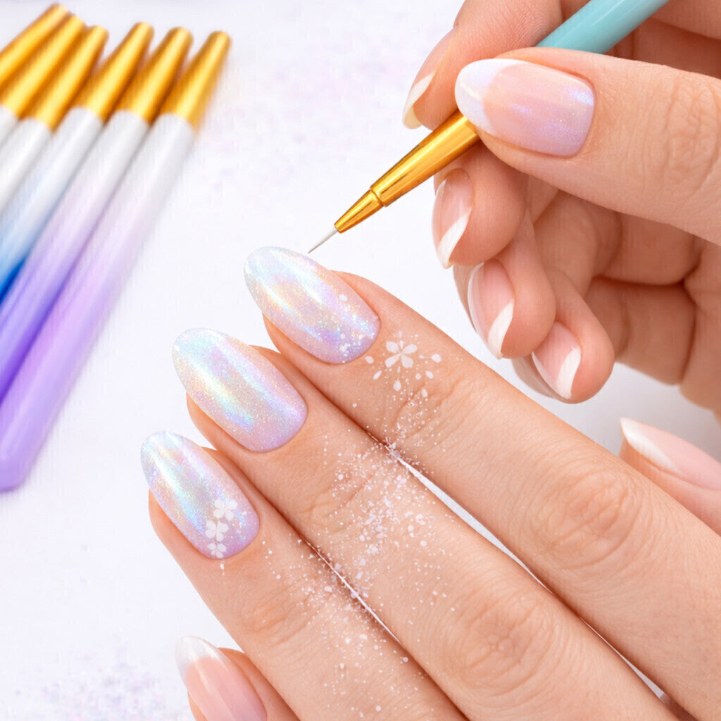Kit C/3 Pinceis Finos Nail Decoração Dafu