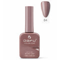 Esmalte em gel marrom DaFu para unhas, acabamento brilho, frasco UV LED soak-off, cor 84.