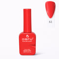 Esmalte em gel vermelho para unhas DaFu, embalagem de 10ml, cor 61, acabamento brilhante.