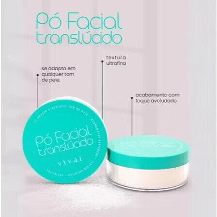 Pó Solto Facial Translúcido Vivaí