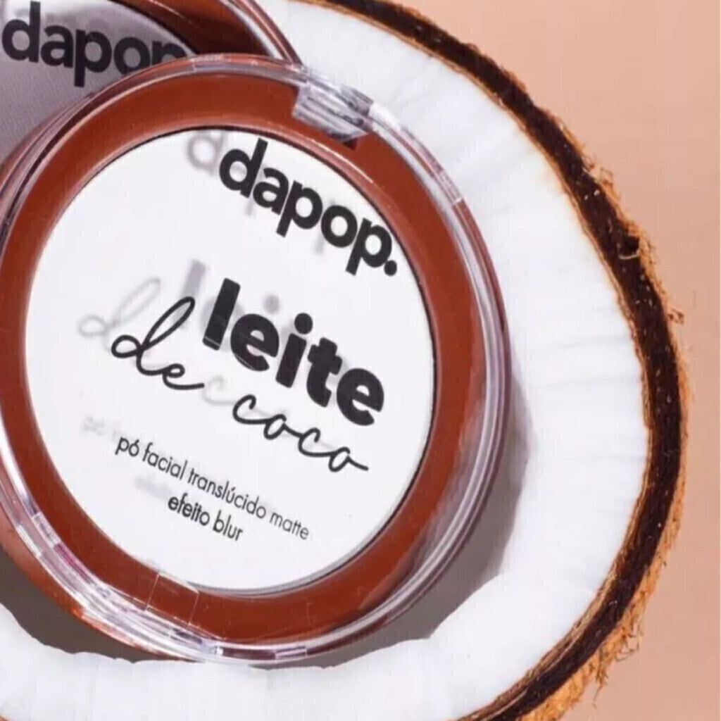 Pó Compacto Facial Translucido Matte Leite De Coco Dapop