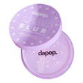 Pó solto lilás finalizador matte dapop Lilac Blur com tampa aberta, embalagem roxa.