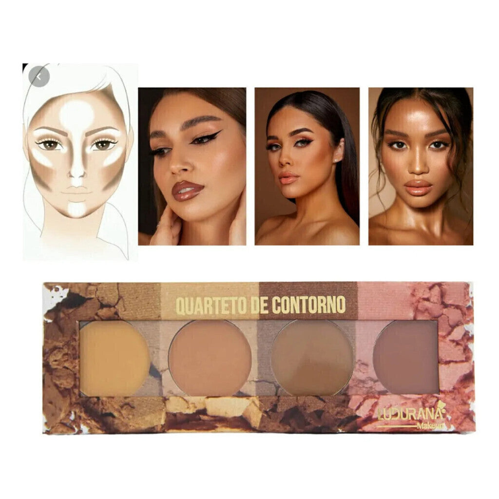 Paleta De Contorno Ludurana Quarteto 4 Cores