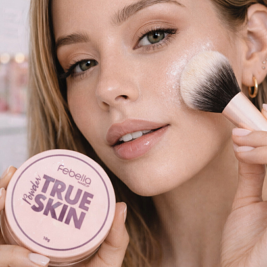 Pó Solto Facial Finalizador Rosa Mosqueta Febella