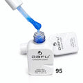 Esmalte em gel azul com glitter, frasco branco, para unhas UV e LED, número 95